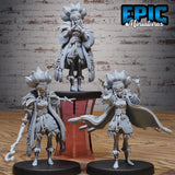 Native indian Princess Miniature | Set of 3 - Tabletop RPG & D&D miniature. Perfect for wargaming & collectors