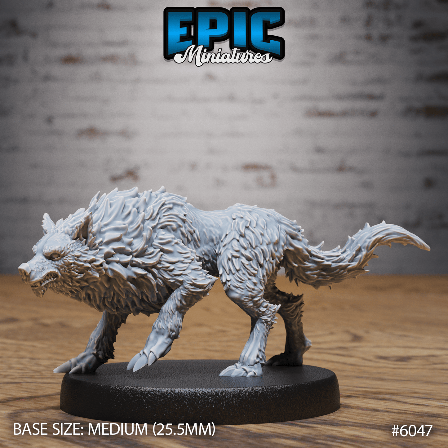 Native indian Wolf Riders Miniature - 6046 (Wolf) - 32mm