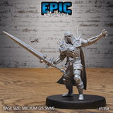 Necro Knight Miniature | B - Tabletop RPG & D&D miniature. Perfect for wargaming & collectors
