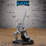 Necro Knight Miniature | C - Tabletop RPG & D&D miniature. Perfect for wargaming & collectors