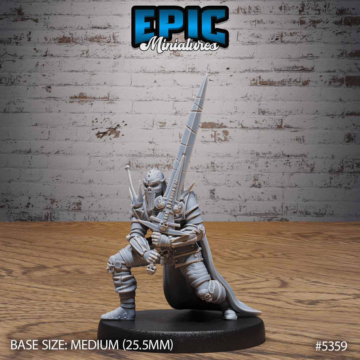 Necro Knight Miniature | C - Tabletop RPG & D&D miniature. Perfect for wargaming & collectors