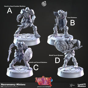 Necromancy Minions Miniature | A - Tabletop RPG & D&D miniature. Perfect for wargaming & collectors