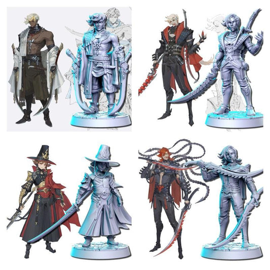 Neo warrior Anime warriors Miniature - Full Set All Models - 32mm