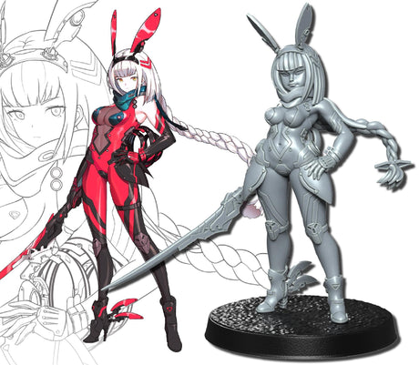 Neo warrior Miniature | Warrior 4 - Tabletop RPG & D&D miniature. Perfect for wargaming & collectors