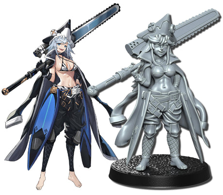 Neo Warriors, Anime characters Miniature set 3 | Warrior 1 - Tabletop RPG & D&D miniature. Perfect for wargaming & collectors