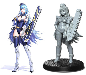 Neo Warriors, Anime characters Miniature | Warrior 1 - Tabletop RPG & D&D miniature. Perfect for wargaming & collectors