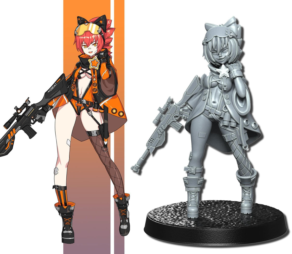 Neo Warriors, Anime characters Miniature set 2 | Warrior 2 - Tabletop RPG & D&D miniature. Perfect for wargaming & collectors