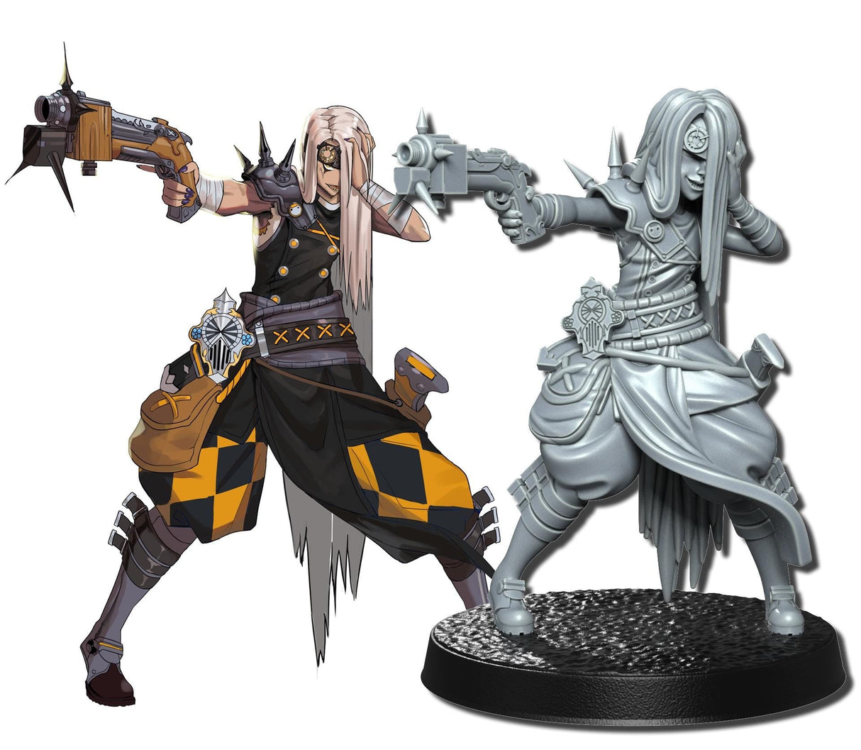 Neo Warriors, Anime characters Miniature set 2 | Warrior 4 - Tabletop RPG & D&D miniature. Perfect for wargaming & collectors