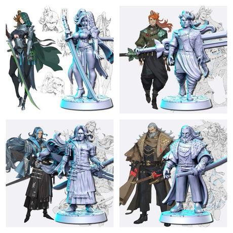 Neo Warriors Miniature | Full Set All Models - Tabletop RPG & D&D miniature. Perfect for wargaming & collectors