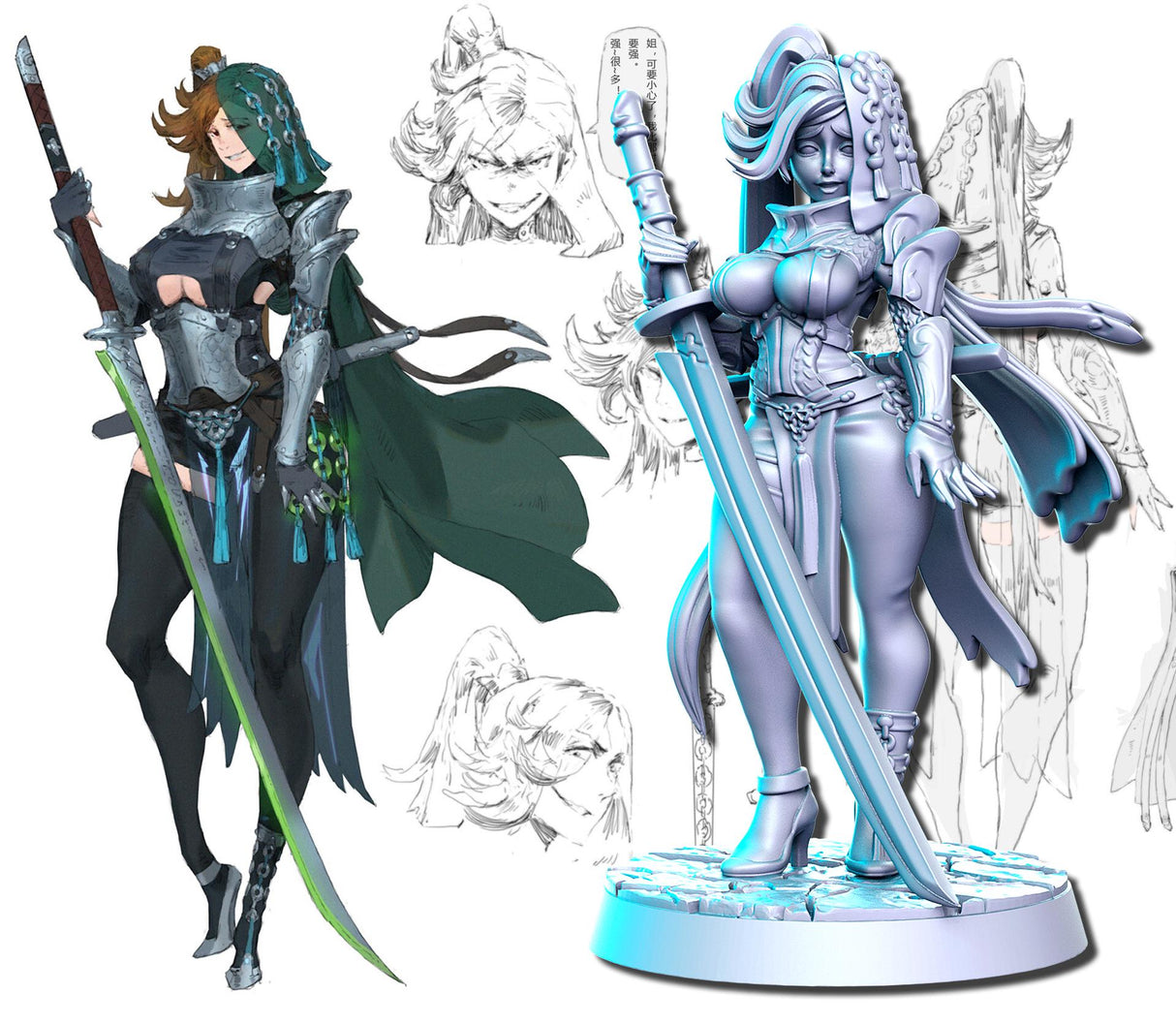 Neo Warriors Miniature | Warrior 1 - Tabletop RPG & D&D miniature. Perfect for wargaming & collectors