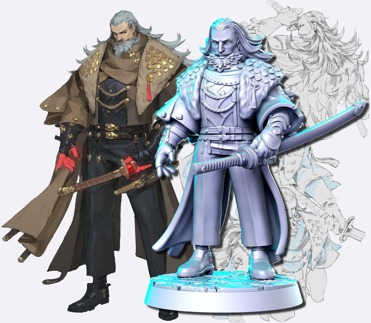 Neo Warriors Miniature | Warrior 4 - Tabletop RPG & D&D miniature. Perfect for wargaming & collectors