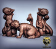 Newt Group Miniature | Set of 3 - Tabletop RPG & D&D miniature. Perfect for wargaming & collectors