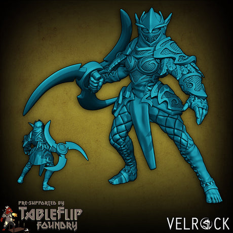 Night Elf Guard Miniature | B - Tabletop RPG & D&D miniature. Perfect for wargaming & collectors