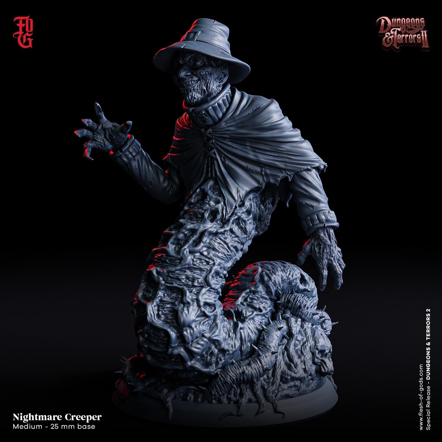 Nightmare Creepers horror monster Miniature - Nightmare Creeper - 32mm