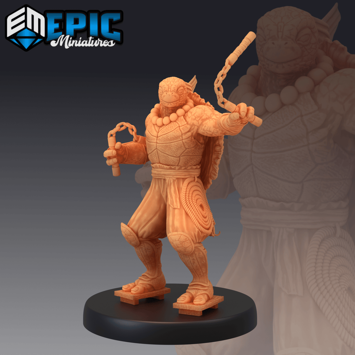 Ninja Tortle Miniature | D - Tabletop RPG & D&D miniature. Perfect for wargaming & collectors