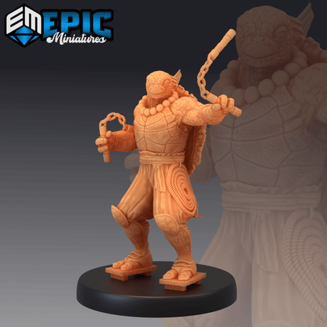 Ninja Tortle Miniature | D - Tabletop RPG & D&D miniature. Perfect for wargaming & collectors