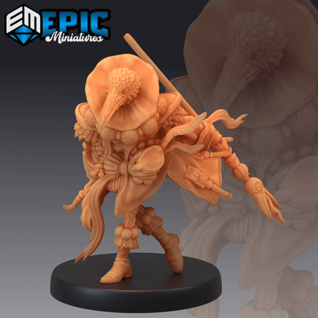 Noble Crane Miniature | B - Tabletop RPG & D&D miniature. Perfect for wargaming & collectors