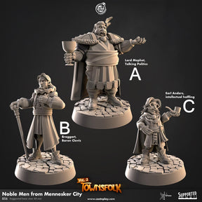 Noble Men Miniature | A - Tabletop RPG & D&D miniature. Perfect for wargaming & collectors