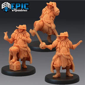 Noble Merchant Miniature | Set of 3 - Tabletop RPG & D&D miniature. Perfect for wargaming & collectors