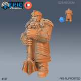 Nordic Dwarfs Miniature | B - Tabletop RPG & D&D miniature. Perfect for wargaming & collectors
