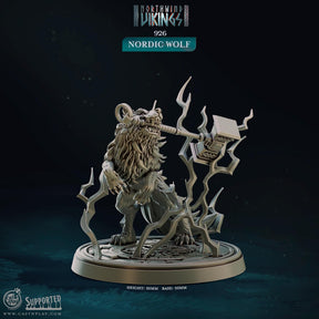 Nordic Wolf, Northwind Vikings Miniature | A - Tabletop RPG & D&D miniature. Perfect for wargaming & collectors