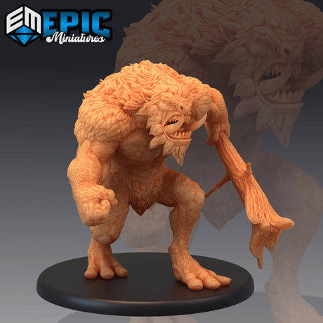 Norse Troll Miniature | B - Tabletop RPG & D&D miniature. Perfect for wargaming & collectors