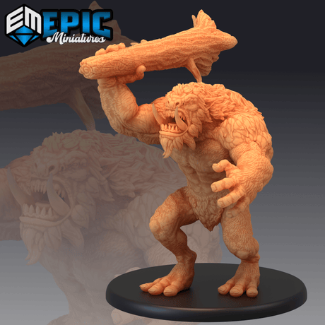 Norse Troll Miniature | C - Tabletop RPG & D&D miniature. Perfect for wargaming & collectors