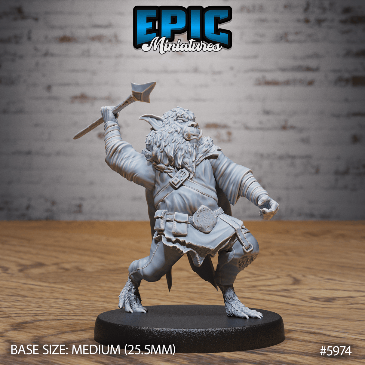 Northern Bugbear Miniature | C - Tabletop RPG & D&D miniature. Perfect for wargaming & collectors