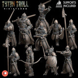 Northern Guards Miniature | Set of 10 - Tabletop RPG & D&D miniature. Perfect for wargaming & collectors