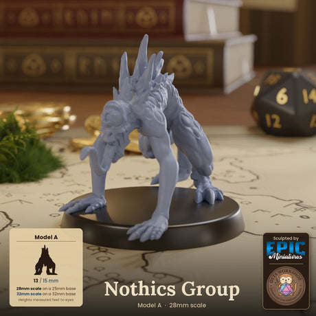Nothics Group Miniature | A - Tabletop RPG & D&D miniature. Perfect for wargaming & collectors