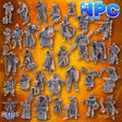 NPC Villager Miniature | Set of 33 - Tabletop RPG & D&D miniature. Perfect for wargaming & collectors