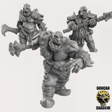 Ogre boss Miniature | Set of 3 - Tabletop RPG & D&D miniature. Perfect for wargaming & collectors