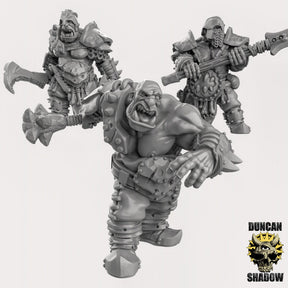 Ogre boss Miniature | Set of 3 - Tabletop RPG & D&D miniature. Perfect for wargaming & collectors