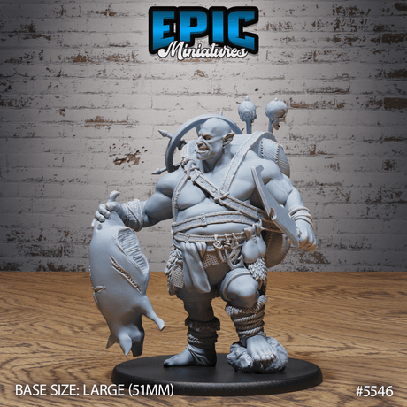 Ogre Butcher Miniature | C - Tabletop RPG & D&D miniature. Perfect for wargaming & collectors