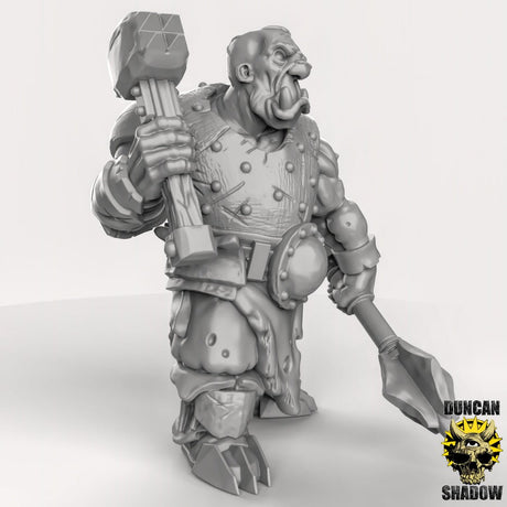 Ogre Duel wielding Miniature | B - Tabletop RPG & D&D miniature. Perfect for wargaming & collectors