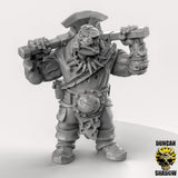 Ogre Duel wielding Miniature | C - Tabletop RPG & D&D miniature. Perfect for wargaming & collectors
