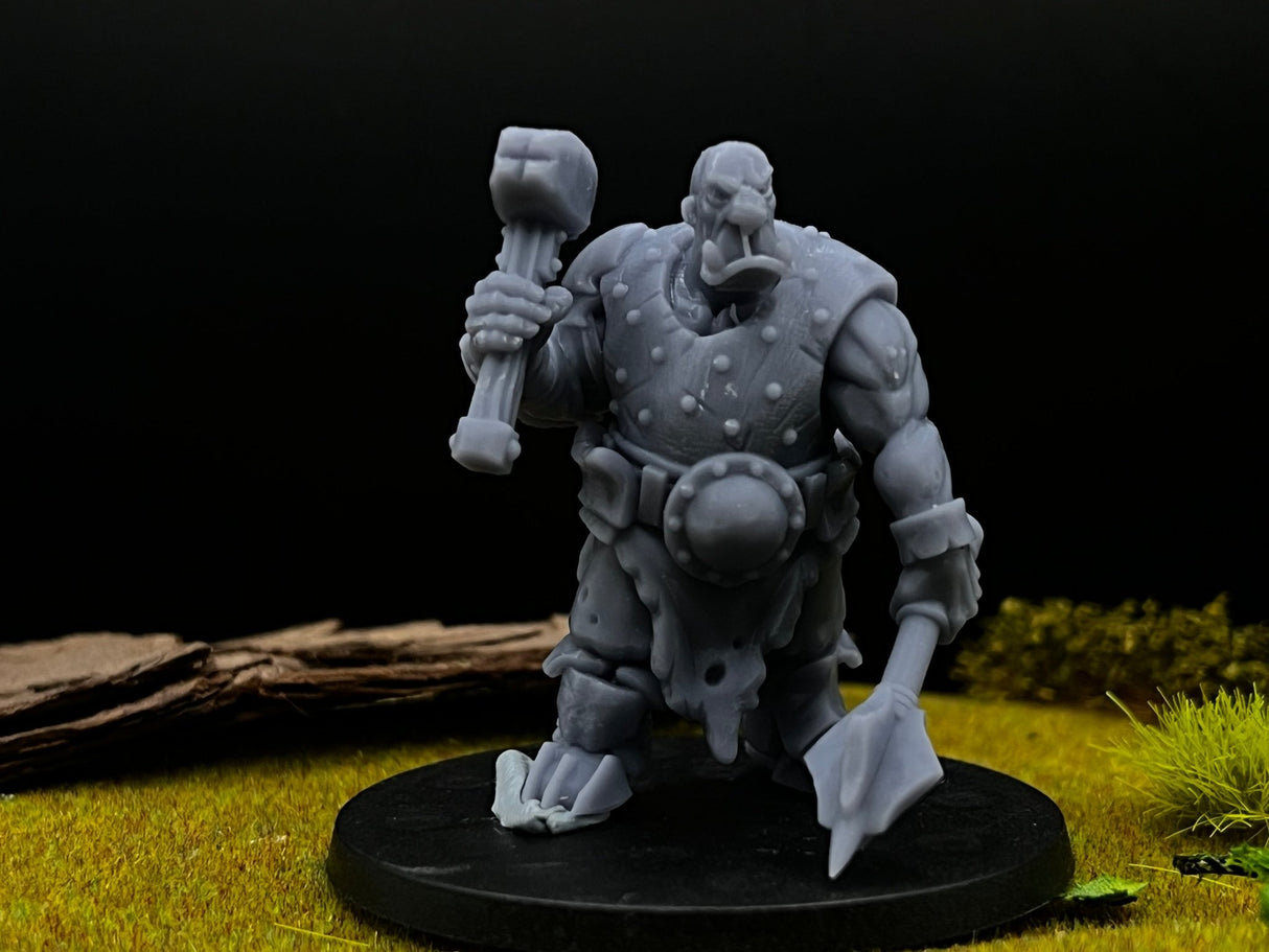 Ogre Duel wielding Miniature | Set of 3 - Tabletop RPG & D&D miniature. Perfect for wargaming & collectors
