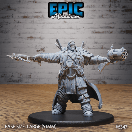 Ogre Gunslinger Miniature | B - Tabletop RPG & D&D miniature. Perfect for wargaming & collectors