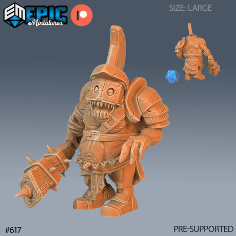 Ogre Miniature | B - Tabletop RPG & D&D miniature. Perfect for wargaming & collectors