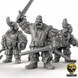 Ogre Royal with Shield Miniature | Set of 3 - Tabletop RPG & D&D miniature. Perfect for wargaming & collectors
