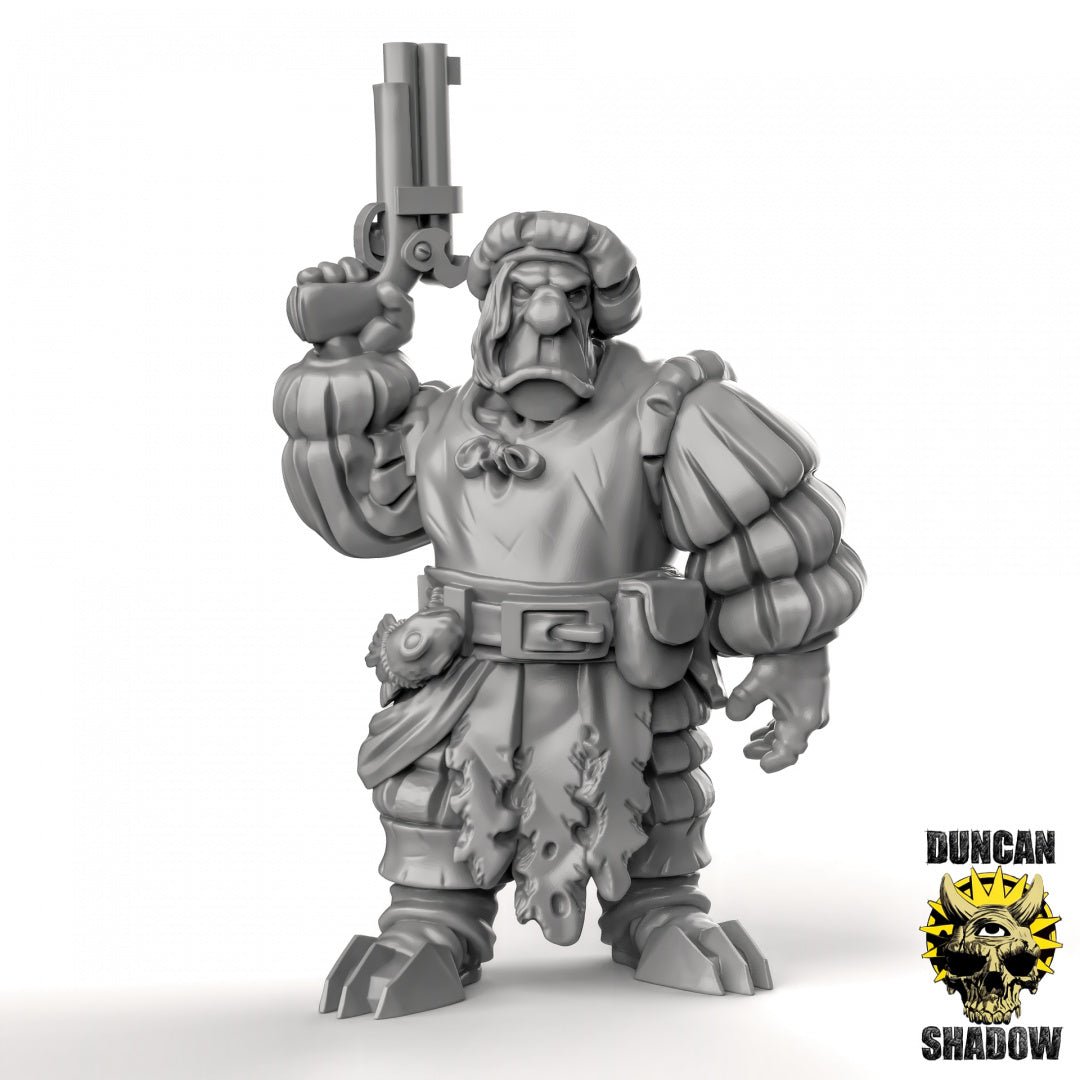 Ogre with Guns Miniature - B - 28mm
