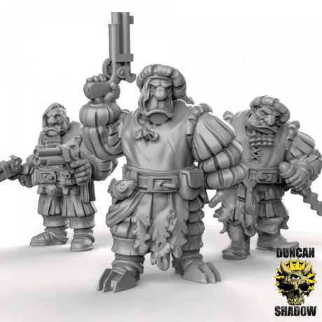 Ogre with Guns Miniature | Set of 3 - Tabletop RPG & D&D miniature. Perfect for wargaming & collectors