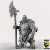 Ogre with spears Miniature | A - Tabletop RPG & D&D miniature. Perfect for wargaming & collectors