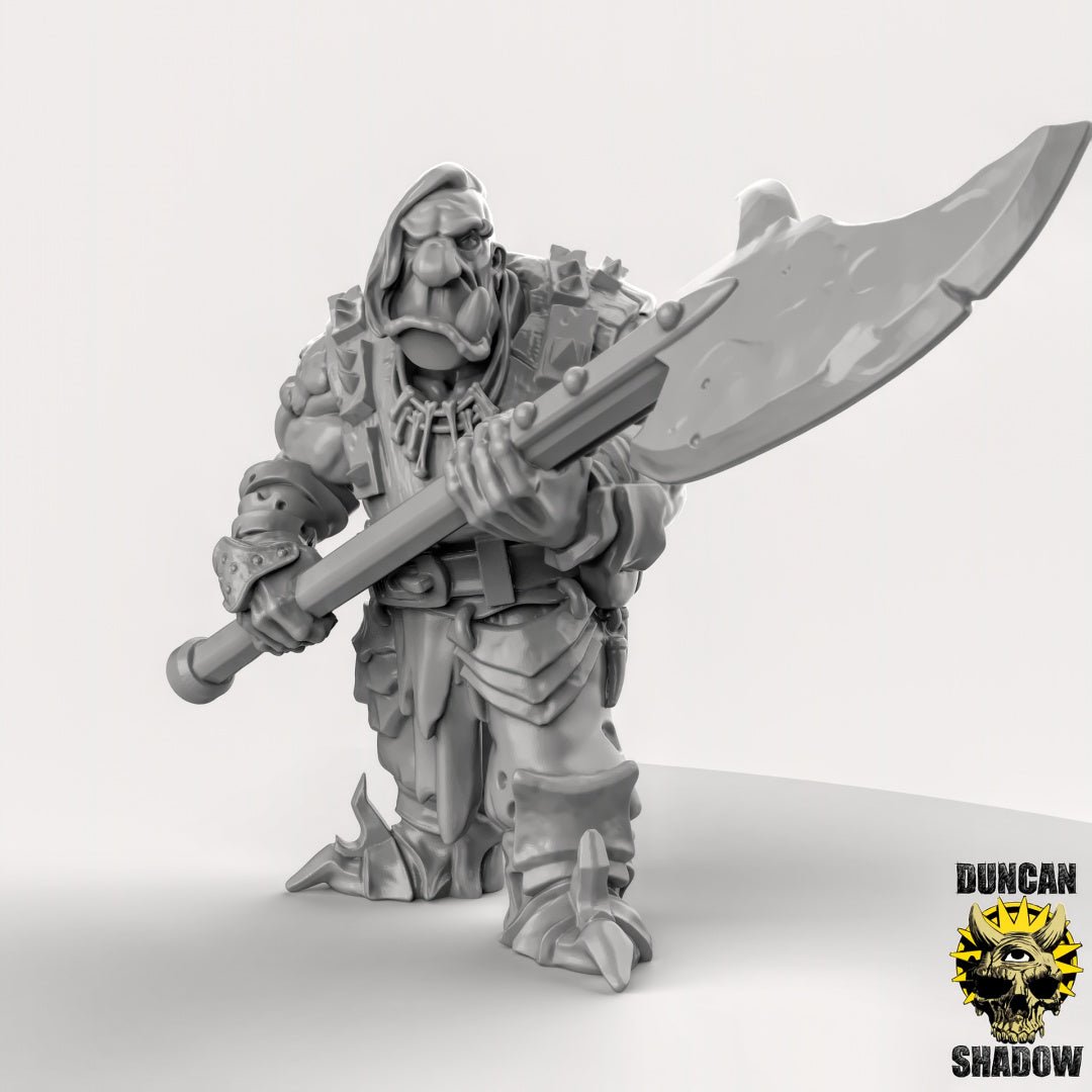 Ogre with spears Miniature | C - Tabletop RPG & D&D miniature. Perfect for wargaming & collectors