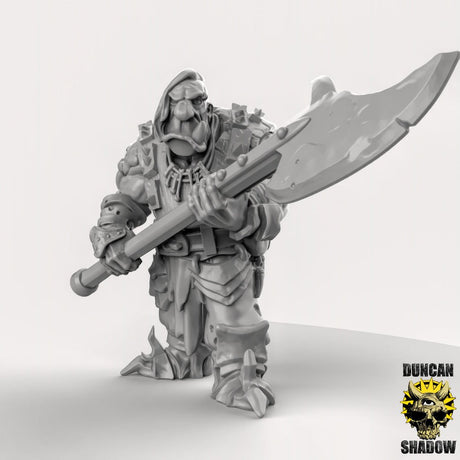 Ogre with spears Miniature | C - Tabletop RPG & D&D miniature. Perfect for wargaming & collectors