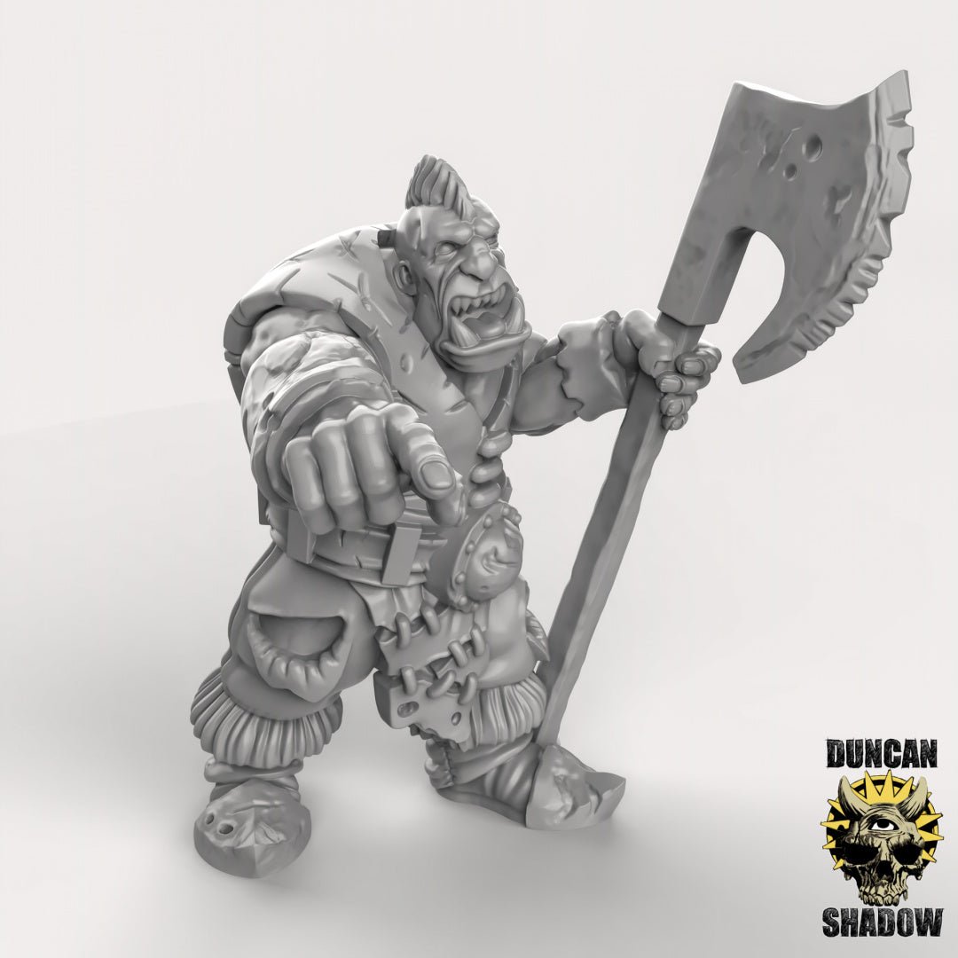 Ogre with twohanded weapons Miniature | A - Tabletop RPG & D&D miniature. Perfect for wargaming & collectors