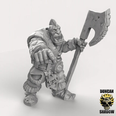 Ogre with twohanded weapons Miniature | A - Tabletop RPG & D&D miniature. Perfect for wargaming & collectors