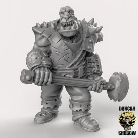 Ogre with twohanded weapons Miniature | B - Tabletop RPG & D&D miniature. Perfect for wargaming & collectors