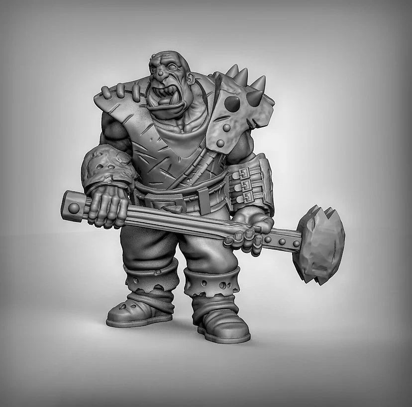 Ogres Fighter Miniature - A - 28mm