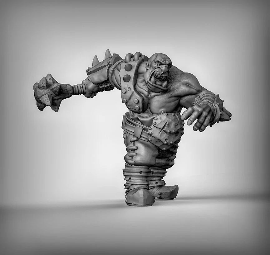 Ogres Fighter Miniature - A - 28mm